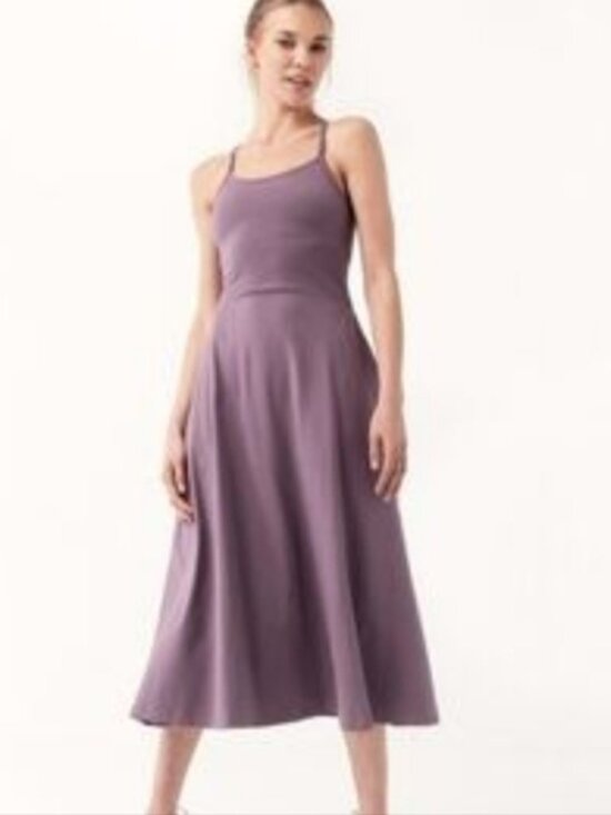 Pact Dresses & Skirts - Pact Purple Fit And Flare Midi Dress Organic Cotton Size XL
